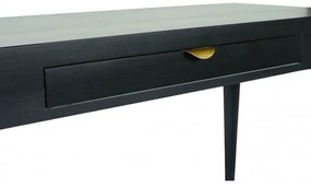 Birou negru din lemn de pin, 1 sertar, Ernest