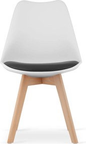 PROMO SCAUN ALB-NEGRU BALI MARK CU PICIOARE DIN FAG CALITATE II