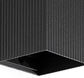 Aplică FARO 40535 SOLE 1xGU10/8W/230V negru canelat dreptunghiular