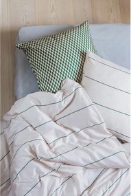 Lenjerie de pat bej din bumbac satinat pentru pat de o persoană 140x200 cm Align – Mette Ditmer Denmark