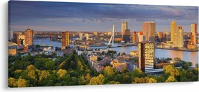 Tablou - Panorama Rotterdamului, Țările de Jos (120x50 cm)