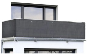 Paravan pentru balcon negru din plastic 500x85 cm – Maximex