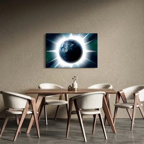 Tablou cu planeta iluminată (90x60 cm)