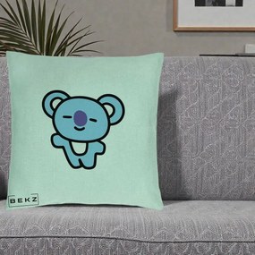Perna Personalizata BT21 Koya Kawaii, 40x40 cm, Verde Menta, Husa Detasabila, Perna Inclusa, BEKZ®