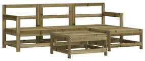 3186185 vidaXL Set mobilier relaxare pentru grădină 5 piese lemn de pin tratat