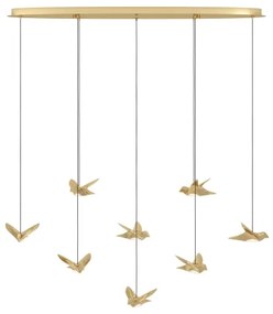 Lustră LED dimabilă pe cablu Eglo 390397 PARATEBUENO 8xLED/4,2W/230V auriu