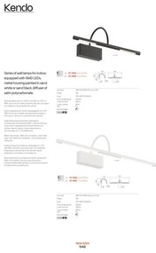 Aplică LED pentru tablouri KENDO Redo 01-3465 LED/6W/230V 34,4 cm CRI 92 negru