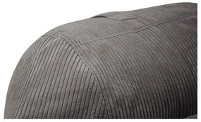 Fotoliu puf pentru copii maro cu tapițerie din catifea reiată Roll 80 – SLOWDOWN