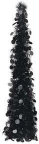 vidaXL Brad de crăciun artificial tip pop-up, negru, 120 cm, pet