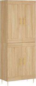 vidaXL Dulap înalt, stejar sonoma, 69,5x34x180 cm, lemn compozit