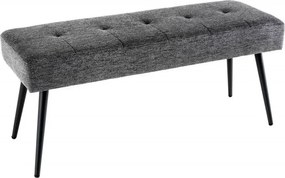 Bancheta tapitata design modern Boutique 100cm, gri