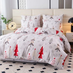 Lenjerie de pat din microfibra JINGLE albă Dimensiune lenjerie de pat: 2 buc 70 x 90 cm | 200 x 220 cm