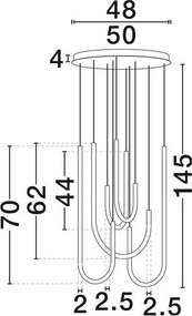 Lustra LED suspendata design decorativ TOPAZ