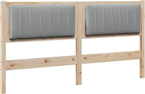 vidaXL Tăblie tapițată cu headboard Maro 150 cm Lemn de pin masiv