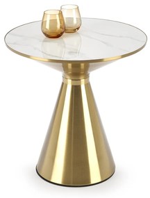 Masuta de cafea Tribeca - marmura alba/gold