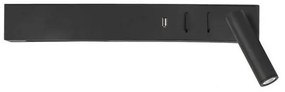 Aplica ambientala cu reader LED directionabil si USB Charger Vida neagra NVL-9533521