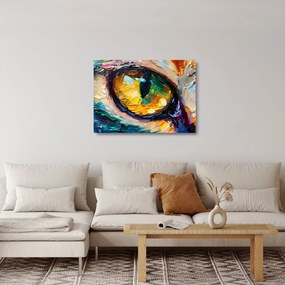 Tablou pe sticlă - Ochi de pisică Pictură (70x50 cm)