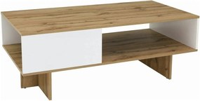 Masuta cafea Zele, stejar wotan/alb, PAL, 120X60X46 cm