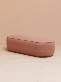 Set canapea, fotoliu si bancheta, stofa, Marsala