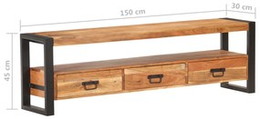 Comoda TV, 150 x 30 x 45 cm, lemn masiv de acacia 1, lemn masiv de acacia