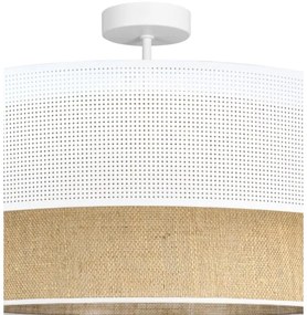 Lustră aplicată BORHO 1xE27/60W/230V albă/jută