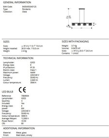 Lustra LED suspendata design modern Olaia 4L Fumuriu
