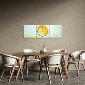 Tablou - Fluturele galben (cu ceas) (90x30 cm)