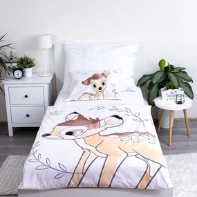 Lenjerie de pat pentru copii din bumbac pentru pătuț 100x135 cm Bambi "Beige" – Jerry Fabrics