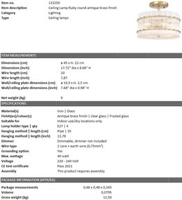 Lustra design LUX Ruby round, alama 115250 HZ