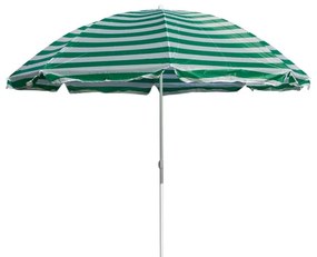 Umbrelă de plajă Happy Green dungă verde, 230 cm