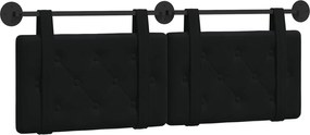 vidaXL Cap de pat suspendat Pe perete Negru 130 x 55 x 5 cm Catifea