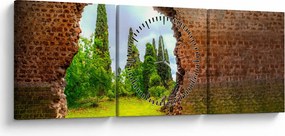 Tablou - Grădina Edenului (cu ceas) (90x30 cm)