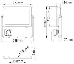 Proiector LED de exterior cu senzor PROJECTLINE LED/30W/230V IP65 4000K Philips