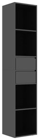 802874 vidaXL Bibliotecă, negru extralucios, 36 x 30 x 171 cm, PAL