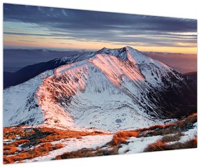 Tablou - Panoramă montană de iarnă II. (90x60 cm)