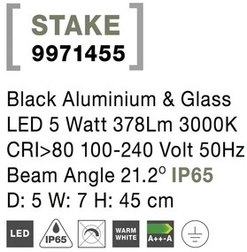 Tarus cu spot LED orientabil pentru iluminat exterior IP65 STAKE III