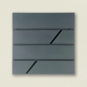 Cutie poștală cu compartiment pentru ziare, antracit, 2 chei