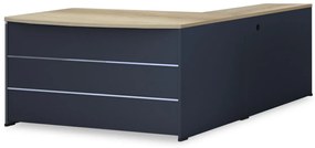 Birou Lotus Oak, Antracit 180x160x75 cm
