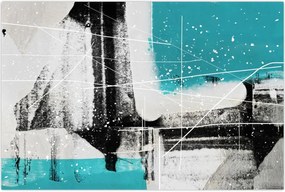 Tablou - Abstract turcoaz (90x60 cm)