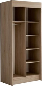 Dulap cu usi glisante 100x216 cm, Karien, ADRK Furniture (Culoare: Alb)