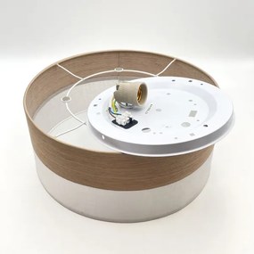 Plafonieră SIRJA WOOD 1xE27/15W/230V d. 35 cm alb/stejar