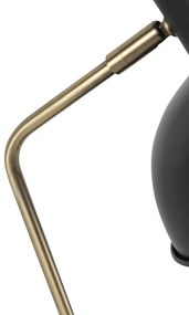 Lampă de masă retro neagră cu bronz - Milou