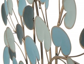 Decoratiune de perete albastra/maro din metal, 89x2,5x90 cm, Tree Mauro Ferretti
