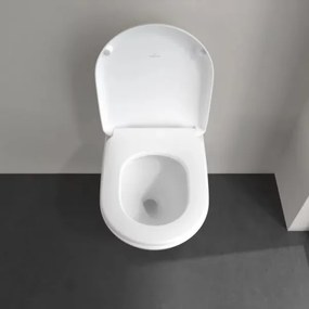 Capac WC, Villeroy&amp;Boch Antao, cu inchidere lenta, Stone White, 8M67S1RW