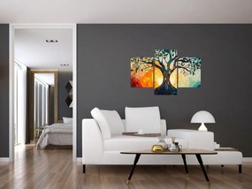 Tablou – Mozaic – soare și arbore I. (90x60 cm)