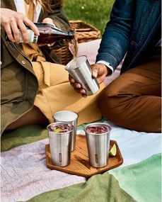 Cană de voiaj argintie din oțel inoxidabil 500 ml – Black + Blum