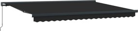vidaXL Cortina Retractabilă Antracit 450 × 300 cm Stofă și Metal