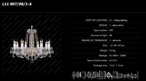 Lustra 8 brate cristal Bohemia L11 007/08/1-A