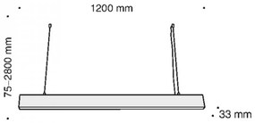 Lustra moderna alba liniara minimalista cu led Maytoni Basis