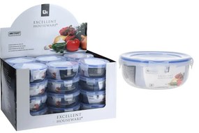 Set de caserole din plastic EH cu capac, 3 buc, 3dimensiuni